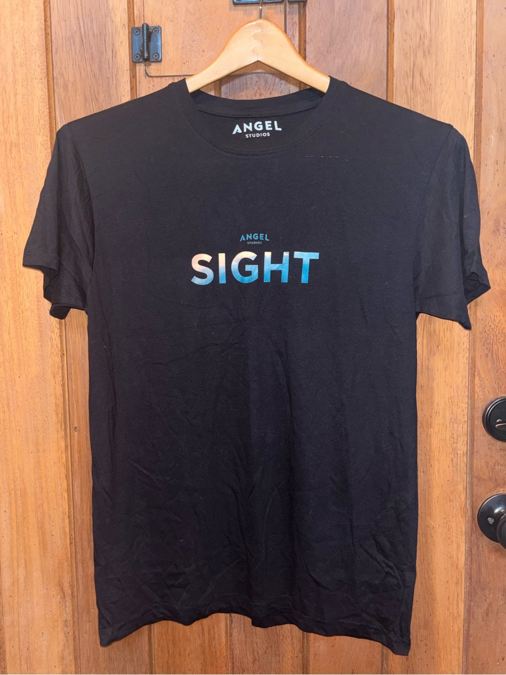 Angel Studios ’Sight' Graphic Crewneck T‑Shirt - Black - uplifitng back slogan